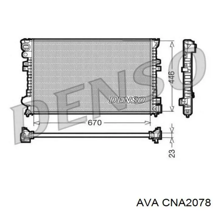 Радиатор CNA2078 AVA