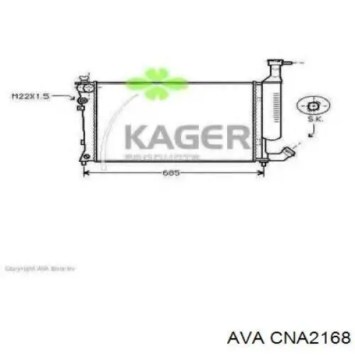 Купить CNA2168 AVA Радиатор водяной