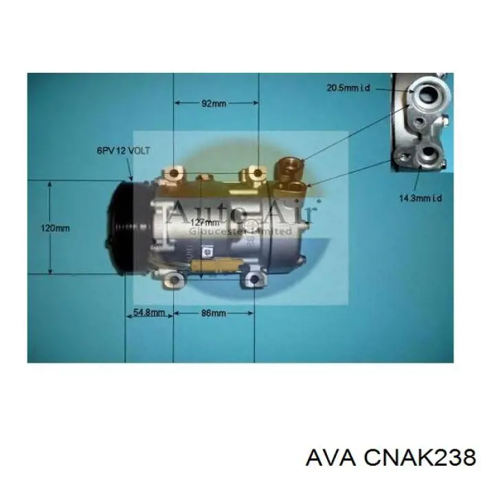 Компрессор кондиционера CNAK238 AVA