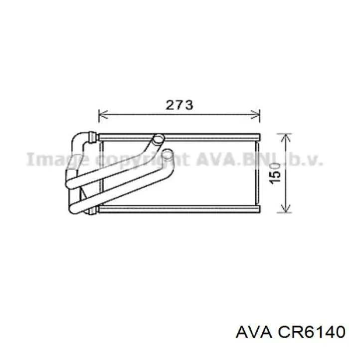 Радиатор печки CR6140 AVA