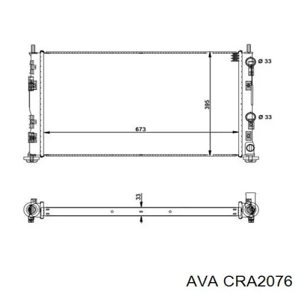 Радиатор CRA2076 AVA