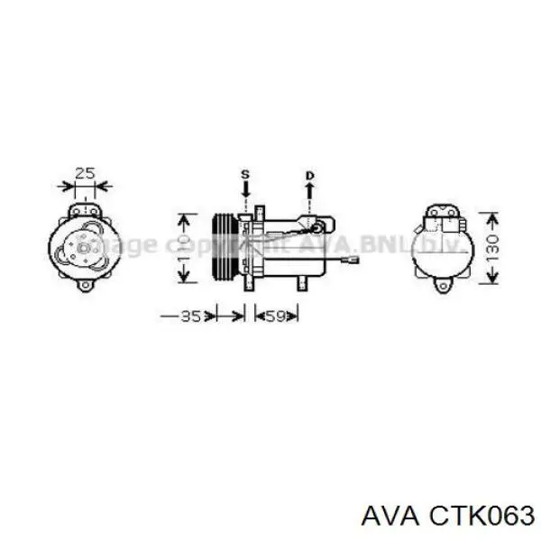 Компрессор кондиционера CTK063 AVA