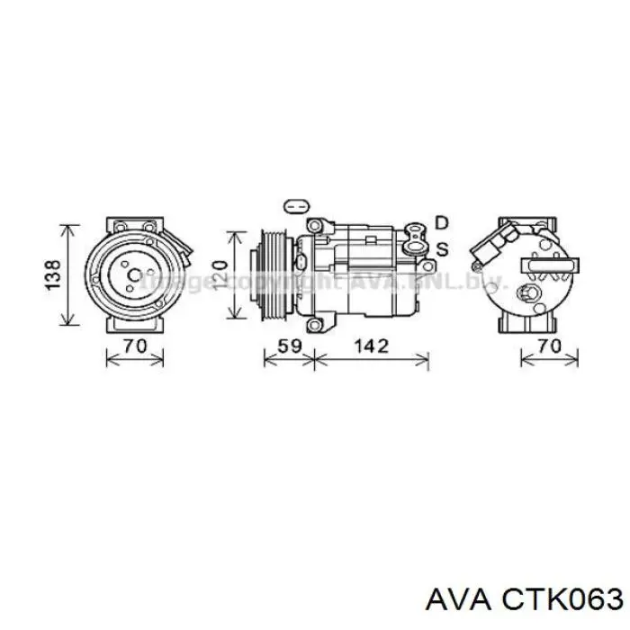 CTK063 AVA компрессор кондиционера