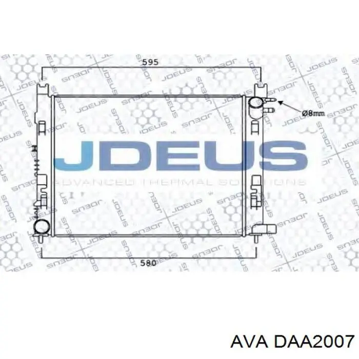 Радиатор охлаждения двигателя AVA DAA2007 цена, от 71.37 USD