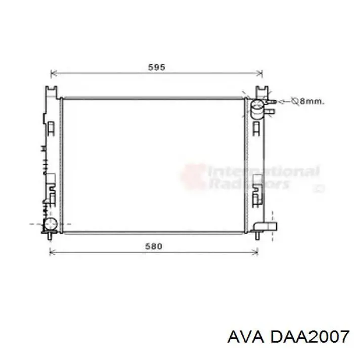 Купить DAA2007 AVA Радиатор водяной