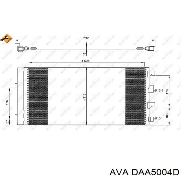 DAA5004D AVA радиатор кондиционера