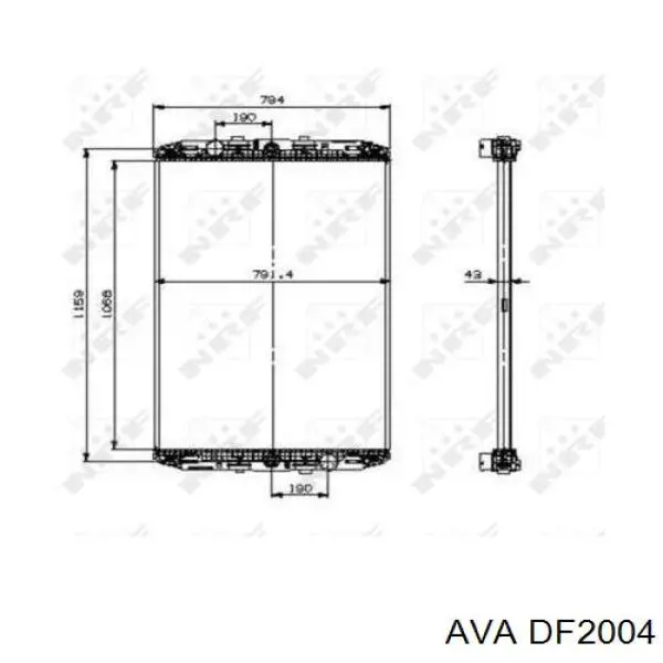 Радиатор DF2004 AVA