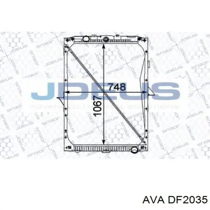 Радиатор охлаждения двигателя AVA DF2035 цена, от 361.44 USD
