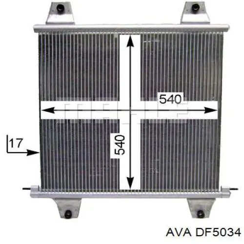 Купить DF5034 AVA Радиатор системы охлаждения кондиционера