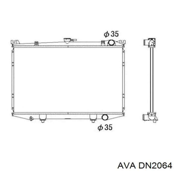 Радиатор охлаждения двигателя Polcar 2768082K цена, от 56.89 USD