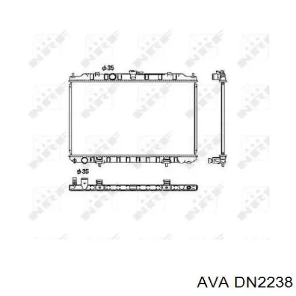 Купить DN2238 AVA Радиатор водяной