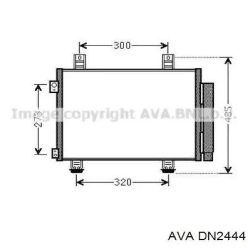 Радиатор охлаждения двигателя AVA DN2444 цена, от 124.72 USD