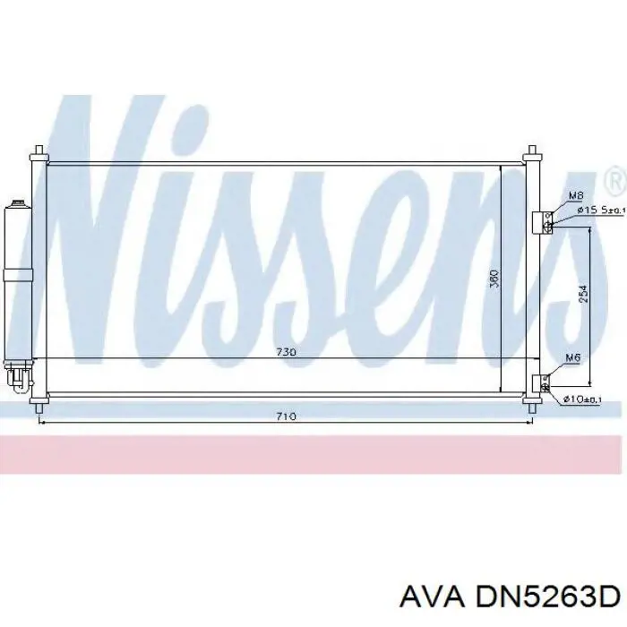 DN5263D AVA radiador de aparelho de ar condicionado