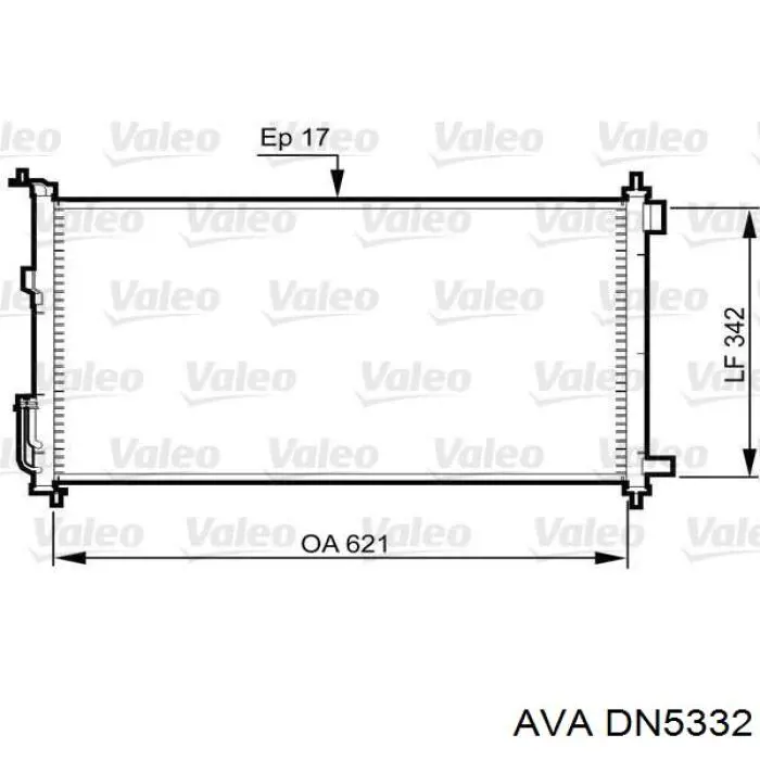 DN5332 AVA радиатор кондиционера