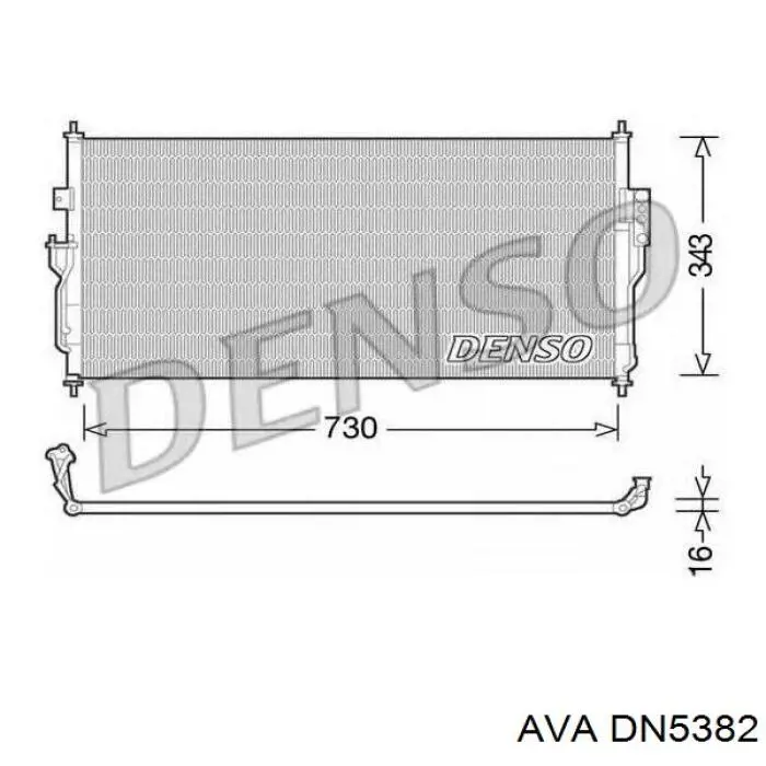 DN 5382 AVA радиатор кондиционера