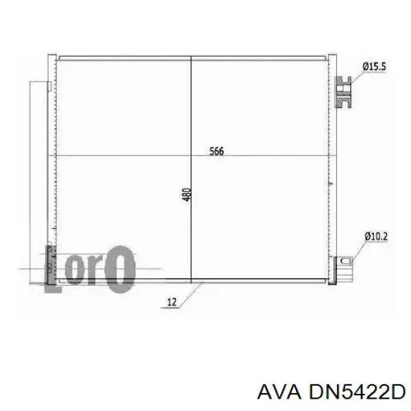 Радиатор кондиционера DN5422D AVA