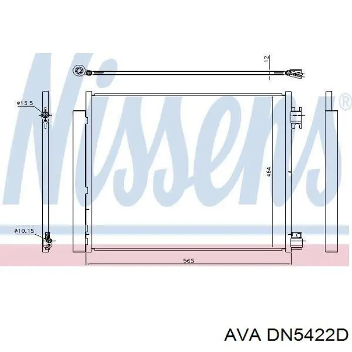 Радиатор охлаждения кондиционера AVA DN5422D