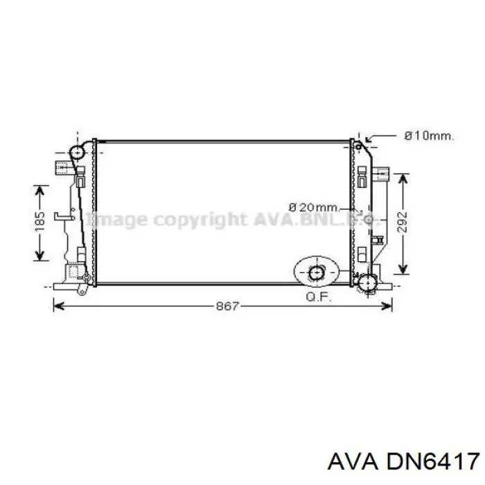 Радиатор печки (отопителя) AVA DN6417 цена, от 77.36 USD
