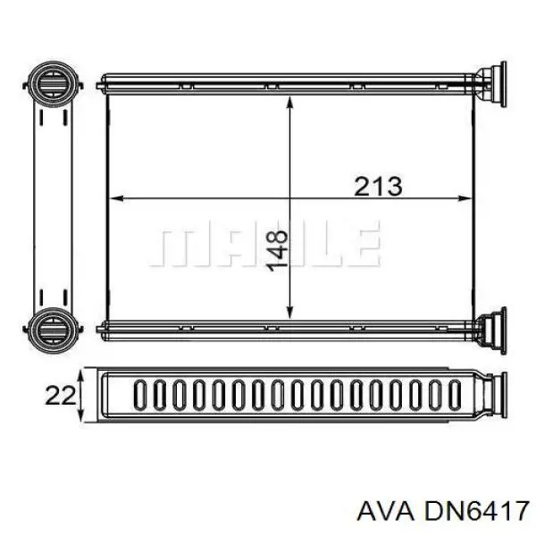 Купить DN6417 AVA Радиатор печки