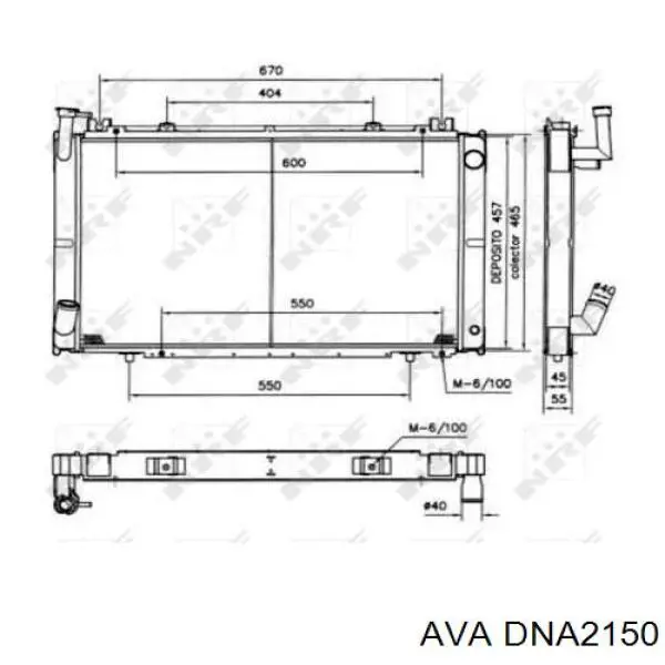 DNA2150 AVA Радиатор основной