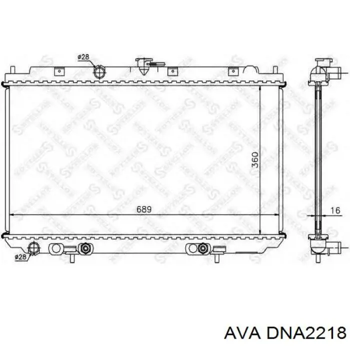 Радиатор DNA2218 AVA