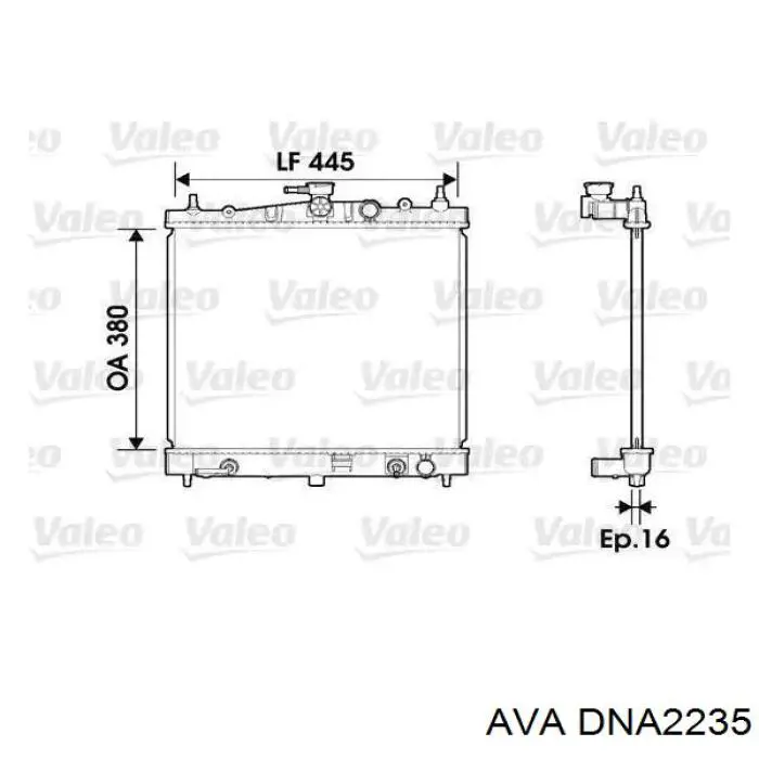 DNA2235 AVA Радиатор основной