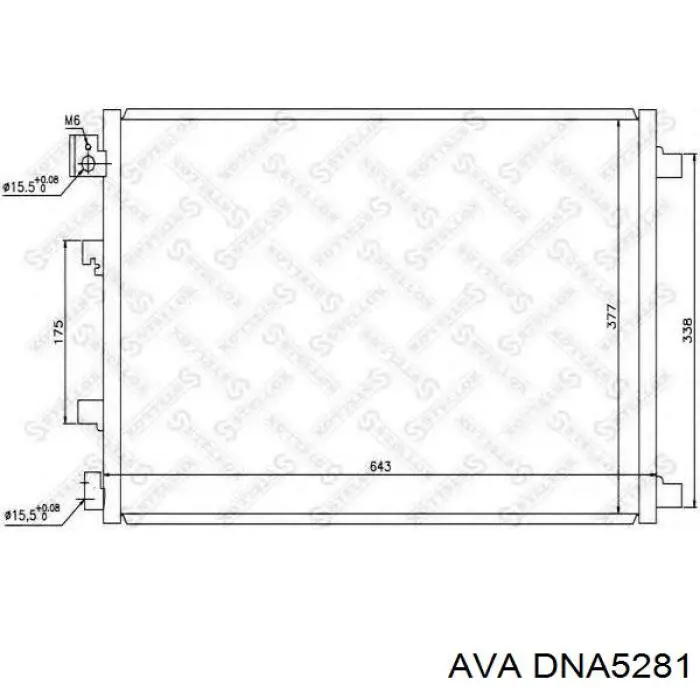 DNA5281 AVA радиатор кондиционера