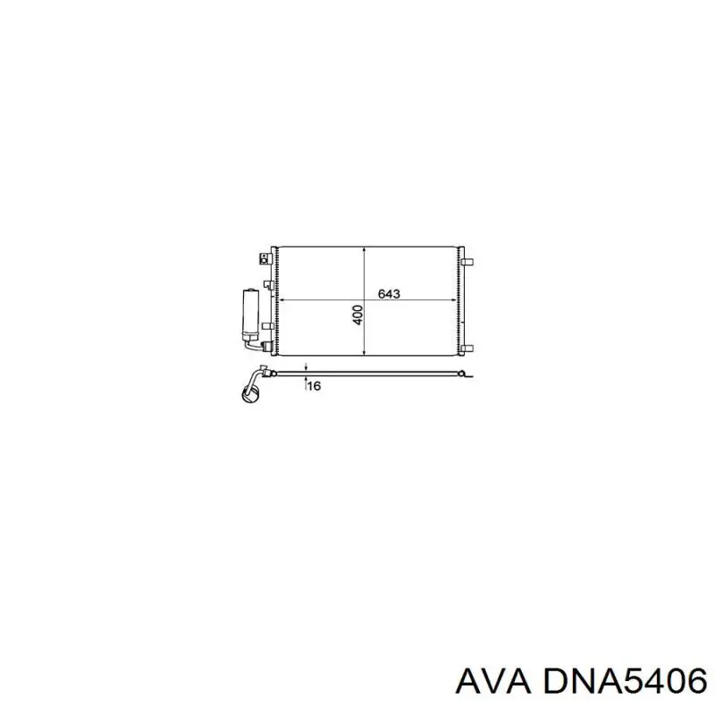 Купить DNA5406 AVA Радиатор системы охлаждения кондиционера
