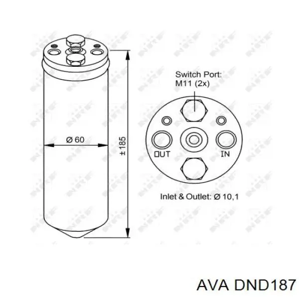 Осушитель кондиционера DND187 AVA