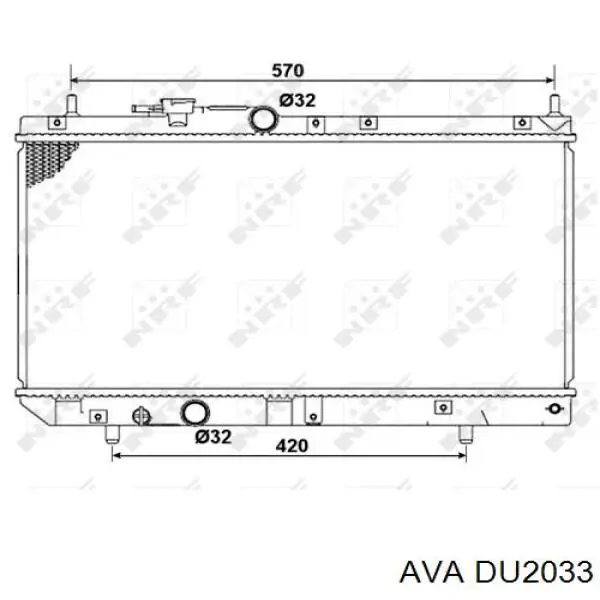 Радиатор DU2033 AVA