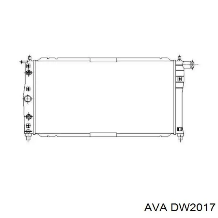 Радиатор охлаждения двигателя AVA DW2017 цена, от 65.04 USD
