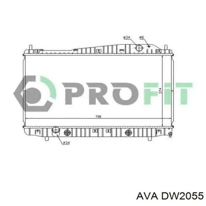 Радиатор DW2055 AVA