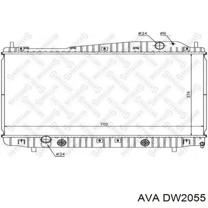 Радиатор охлаждения двигателя AVA DW2055 цена, от 97.84 USD