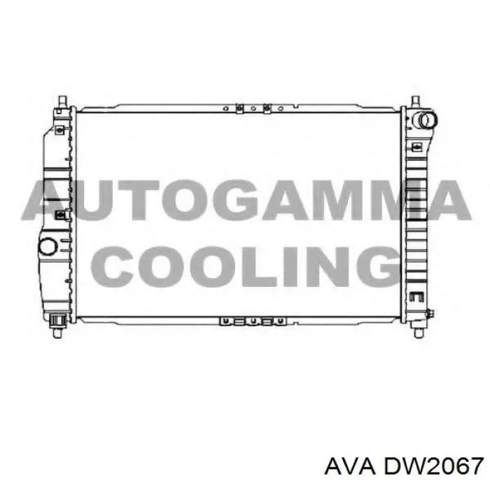 Радиатор охлаждения двигателя AVA DW2067 цена, от 51.43 USD