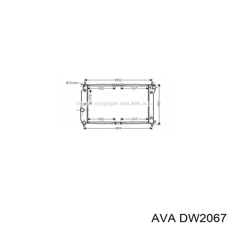 Радиатор DW2067 AVA