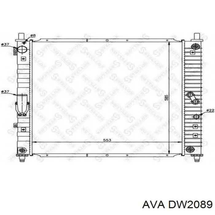 Радиатор DW2089 AVA