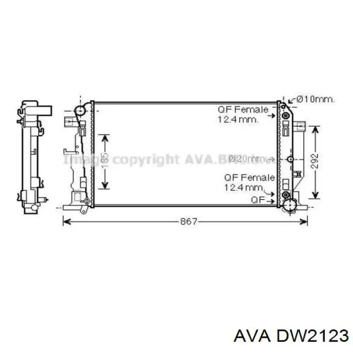 DW2123 AVA радиатор