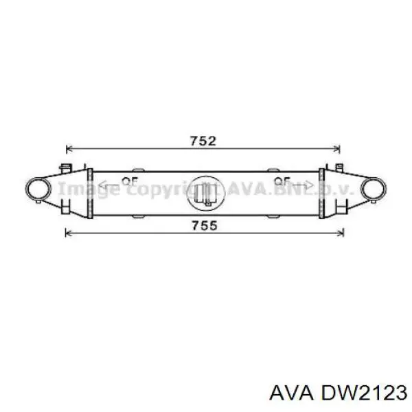 DW2123 AVA Радиатор основной