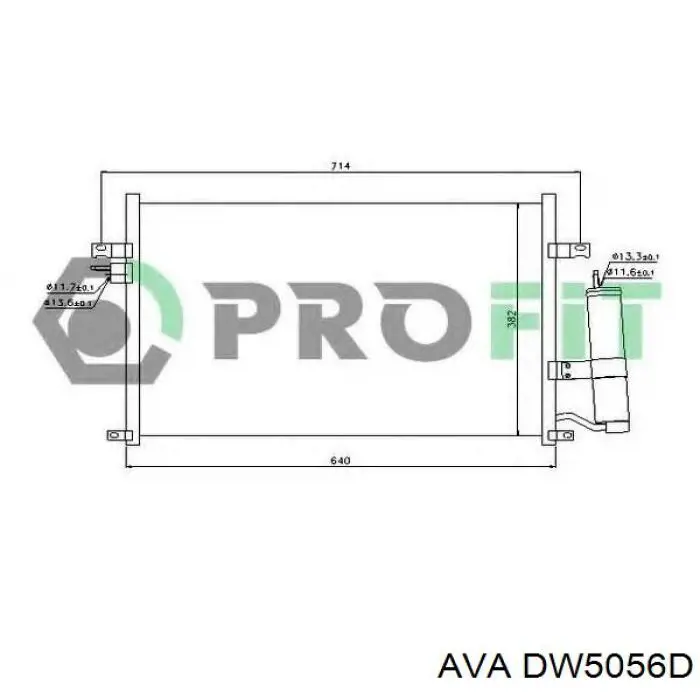 Купить DW5056D AVA Радиатор системы охлаждения кондиционера