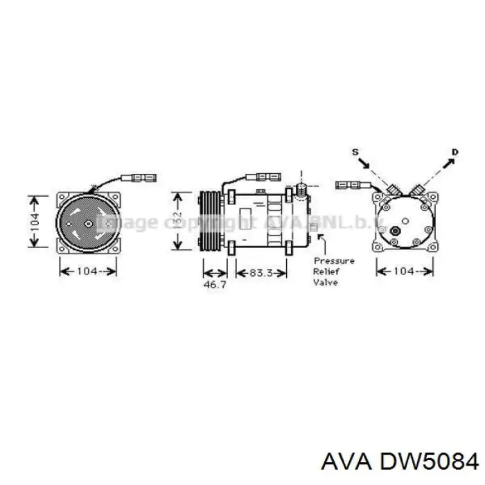 Радиатор кондиционера DW5084 AVA