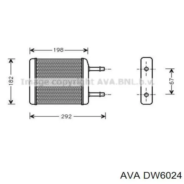 DW6024 AVA радиатор печки