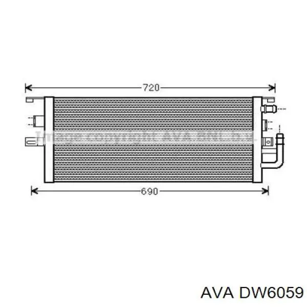 Радіатор пічки (обігрівача) DW6059 AVA