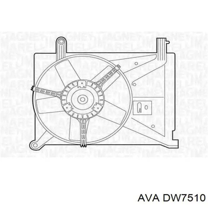 Электровентилятор кондиционера в сборе (мотор+крыльчатка) AVA DW7510 цена, от 38.86 USD