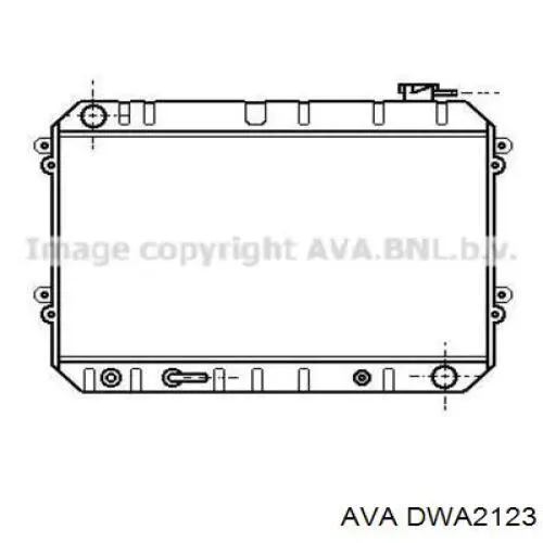 Радиатор охлаждения двигателя AVA DWA2123 цена, от 125.16 USD