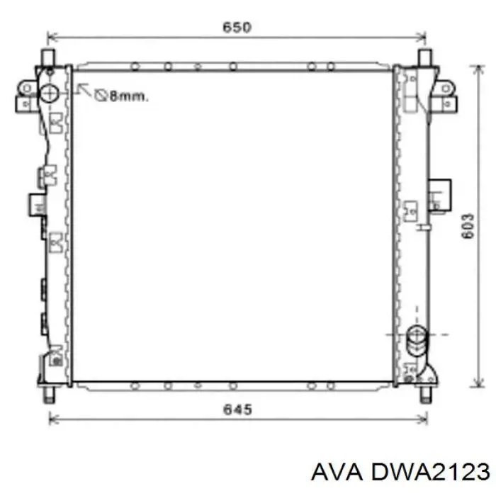 Радиатор DWA2123 AVA