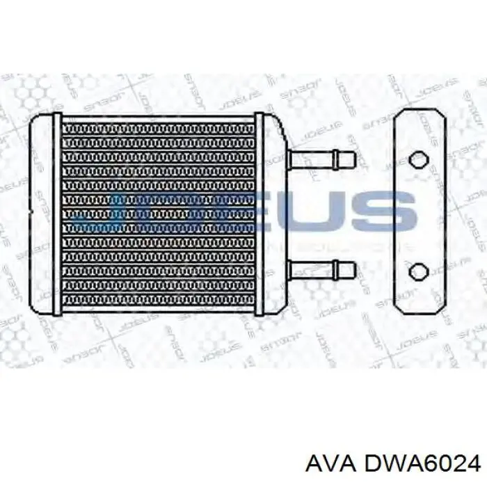 Радиатор печки DWA6024 AVA