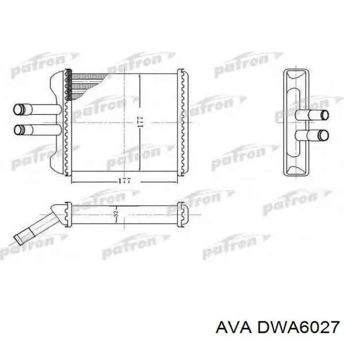Радиатор печки (отопителя) AVA DWA6027 цена, от 28.81 USD