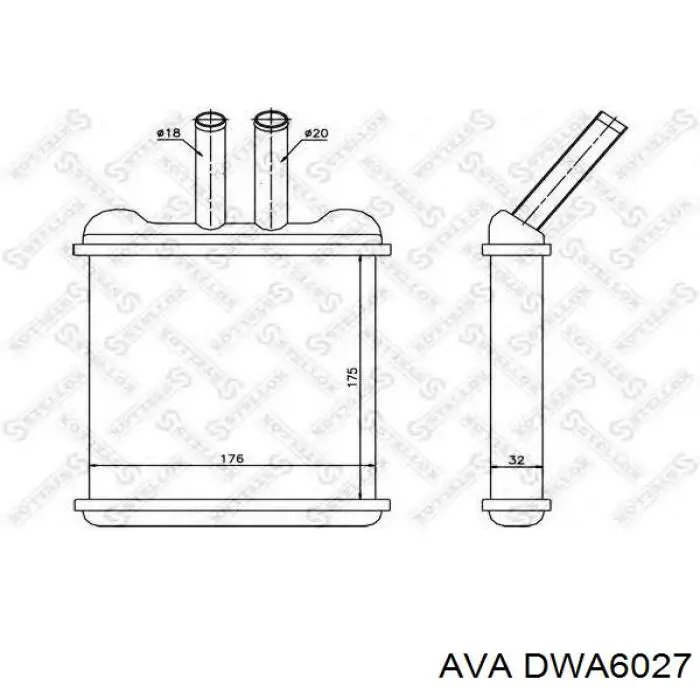 Купить DWA6027 AVA Радиатор печки