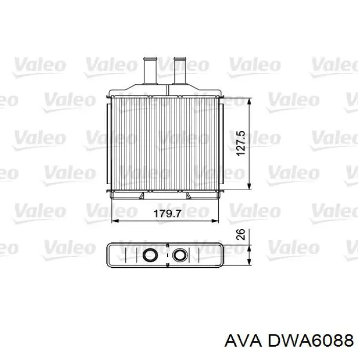 Купить DWA6088 AVA Радиатор печки
