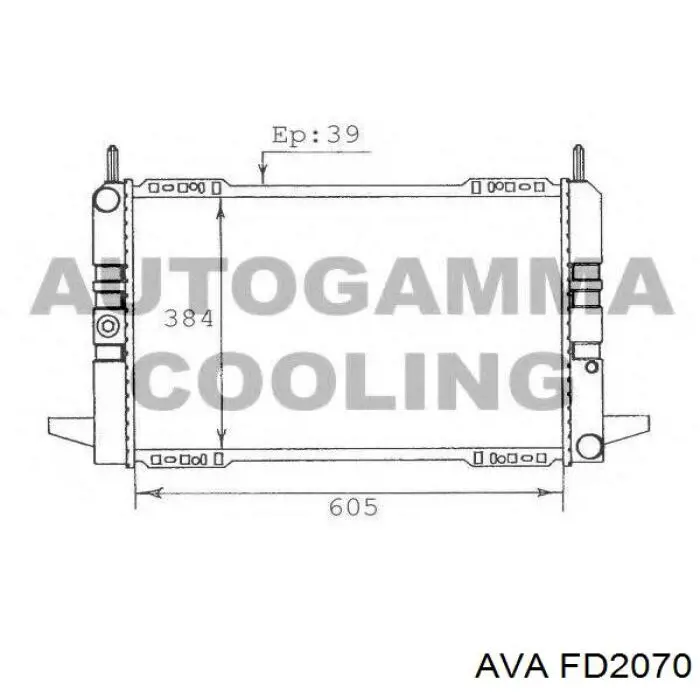 Радиатор FD2070 AVA